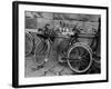 Bicycles Leaning Against the Concrete Wall-Carl Mydans-Framed Photographic Print