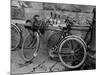 Bicycles Leaning Against the Concrete Wall-Carl Mydans-Mounted Photographic Print