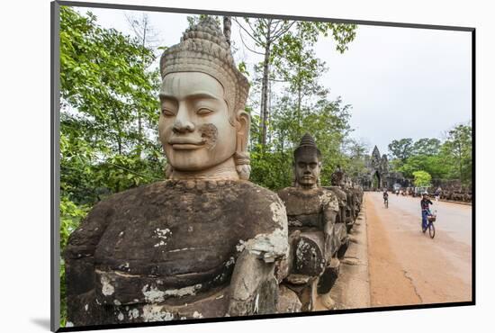 Bicycles Near the South Gate at Angkor Thom-Michael Nolan-Mounted Photographic Print