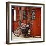 Bicycles on the British Pub, Durham, United Kingdom-Vividrange-Framed Photographic Print