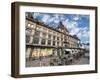 Bicycles parked in front of the Magasin du Nord department store, Copenhagen, Denmark, Scandinavia-Jean Brooks-Framed Photographic Print