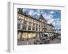 Bicycles parked in front of the Magasin du Nord department store, Copenhagen, Denmark, Scandinavia-Jean Brooks-Framed Photographic Print