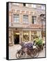 Bicycles Parked in Street, Fussen, Germany-Adam Jones-Framed Stretched Canvas