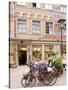 Bicycles Parked in Street, Fussen, Germany-Adam Jones-Stretched Canvas