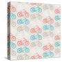 Bicycles Seamless Pattern In Retro Style-incomible-Stretched Canvas