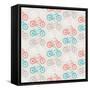 Bicycles Seamless Pattern In Retro Style-incomible-Framed Stretched Canvas