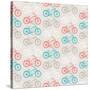 Bicycles Seamless Pattern In Retro Style-incomible-Stretched Canvas