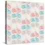 Bicycles Seamless Pattern In Retro Style-incomible-Stretched Canvas