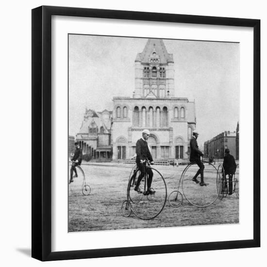 Bicycling, 1880s-null-Framed Giclee Print