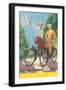 Bicycling German Couple-null-Framed Art Print