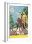 Bicycling German Couple-null-Framed Art Print