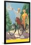 Bicycling German Couple-null-Framed Art Print