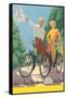 Bicycling German Couple-null-Framed Stretched Canvas