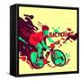 Bicycling. Healthy Lifestyle. Sports Poster-Daria_I-Framed Stretched Canvas