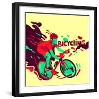 Bicycling. Healthy Lifestyle. Sports Poster-Daria_I-Framed Art Print