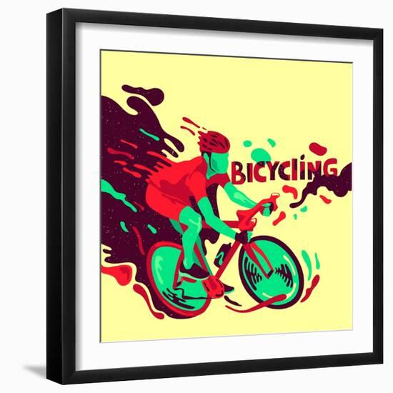 Bicycling. Healthy Lifestyle. Sports Poster-Daria_I-Framed Art Print