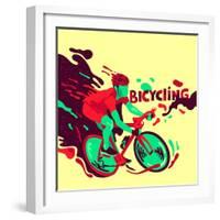 Bicycling. Healthy Lifestyle. Sports Poster-Daria_I-Framed Art Print