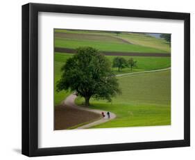 Bicycling in Basel Land, Jura Mountains, Switzerland-David Barnes-Framed Photographic Print