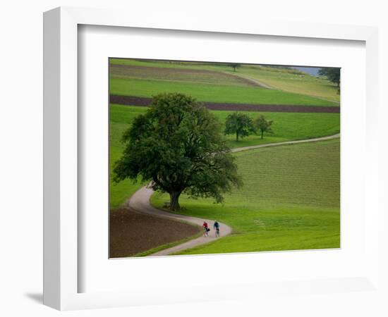 Bicycling in Basel Land, Jura Mountains, Switzerland-David Barnes-Framed Photographic Print