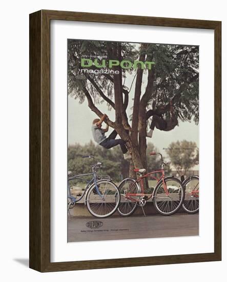 Bicycling's Climbing Popularity, Front Cover of 'The Du Pont Magazine', July-August 1968-null-Framed Giclee Print