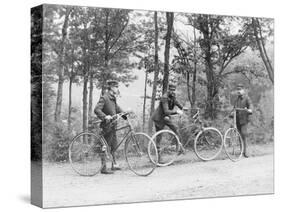 Bicyclists in Central Park-null-Stretched Canvas