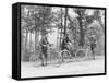 Bicyclists in Central Park-null-Framed Stretched Canvas