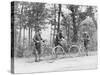 Bicyclists in Central Park-null-Stretched Canvas