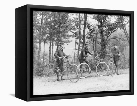 Bicyclists in Central Park-null-Framed Stretched Canvas