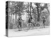 Bicyclists in Central Park-null-Stretched Canvas