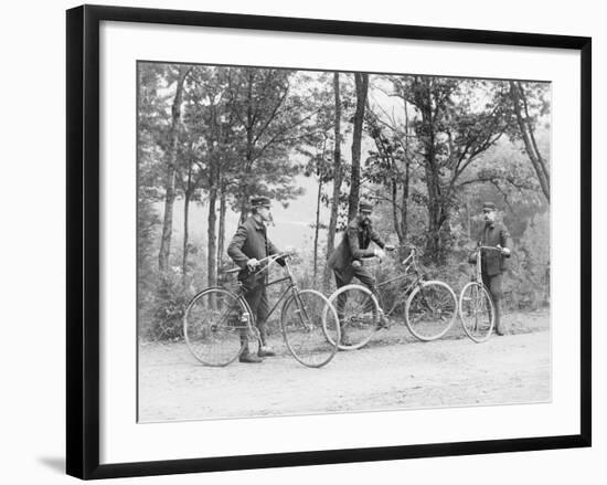 Bicyclists in Central Park-null-Framed Photographic Print