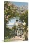 Bicyclists with Oleanders, Bermuda-null-Stretched Canvas