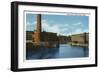 Biddeford, Maine - View of Some Textile Mills-Lantern Press-Framed Art Print