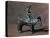 Bidder Riding Ox, Bronze Statue-null-Stretched Canvas