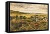 Bidston Marsh, 1855 (Oil on Board)-William Davis-Framed Stretched Canvas