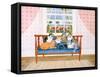 Biedermeier-Cats-Ditz-Framed Stretched Canvas