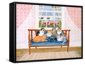 Biedermeier-Cats-Ditz-Framed Stretched Canvas