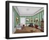 Biedermeier Style Room, Circa 1850, Watercolor, Austria, 19th Century-null-Framed Giclee Print