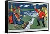 Bien, Sultan... (Well, Sultan). Satire Du Conflit Entre La Turquie Et La Russie, Durant La Premiere-Kazimir Severinovich Malevich-Framed Stretched Canvas