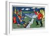 Bien, Sultan... (Well, Sultan). Satire Du Conflit Entre La Turquie Et La Russie, Durant La Premiere-Kazimir Severinovich Malevich-Framed Giclee Print