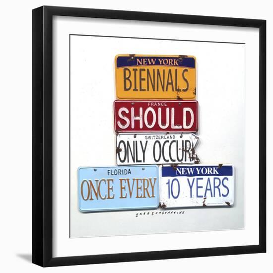 Biennials 10 Every Years-Gregory Constantine-Framed Giclee Print