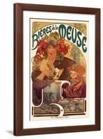 Bieres de La Meuse-Alphonse Mucha-Framed Art Print