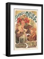 Bieres de La Meuse-Alphonse Mucha-Framed Premium Giclee Print