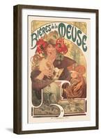 Bieres de La Meuse-Alphonse Mucha-Framed Premium Giclee Print