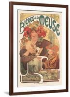 Bieres de La Meuse-Alphonse Mucha-Framed Premium Giclee Print