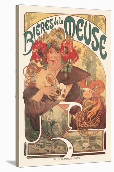 Bieres de La Meuse-Alphonse Mucha-Stretched Canvas