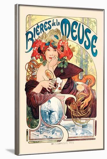 Bieres De La Meuse-Alphonse Mucha-Framed Poster