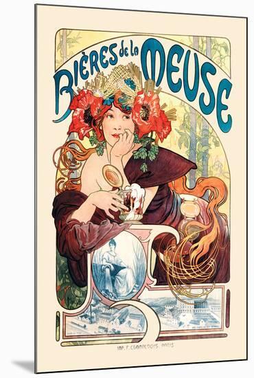 Bieres De La Meuse-Alphonse Mucha-Mounted Poster
