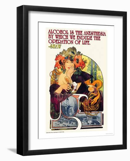 Bieres de le Meuse-Alphonse Mucha-Framed Art Print