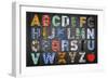 Big Alphabet-Design Turnpike-Framed Giclee Print
