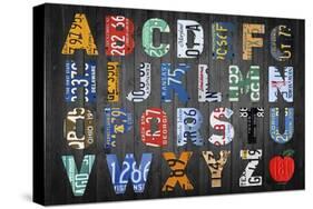 Big Alphabet-Design Turnpike-Stretched Canvas